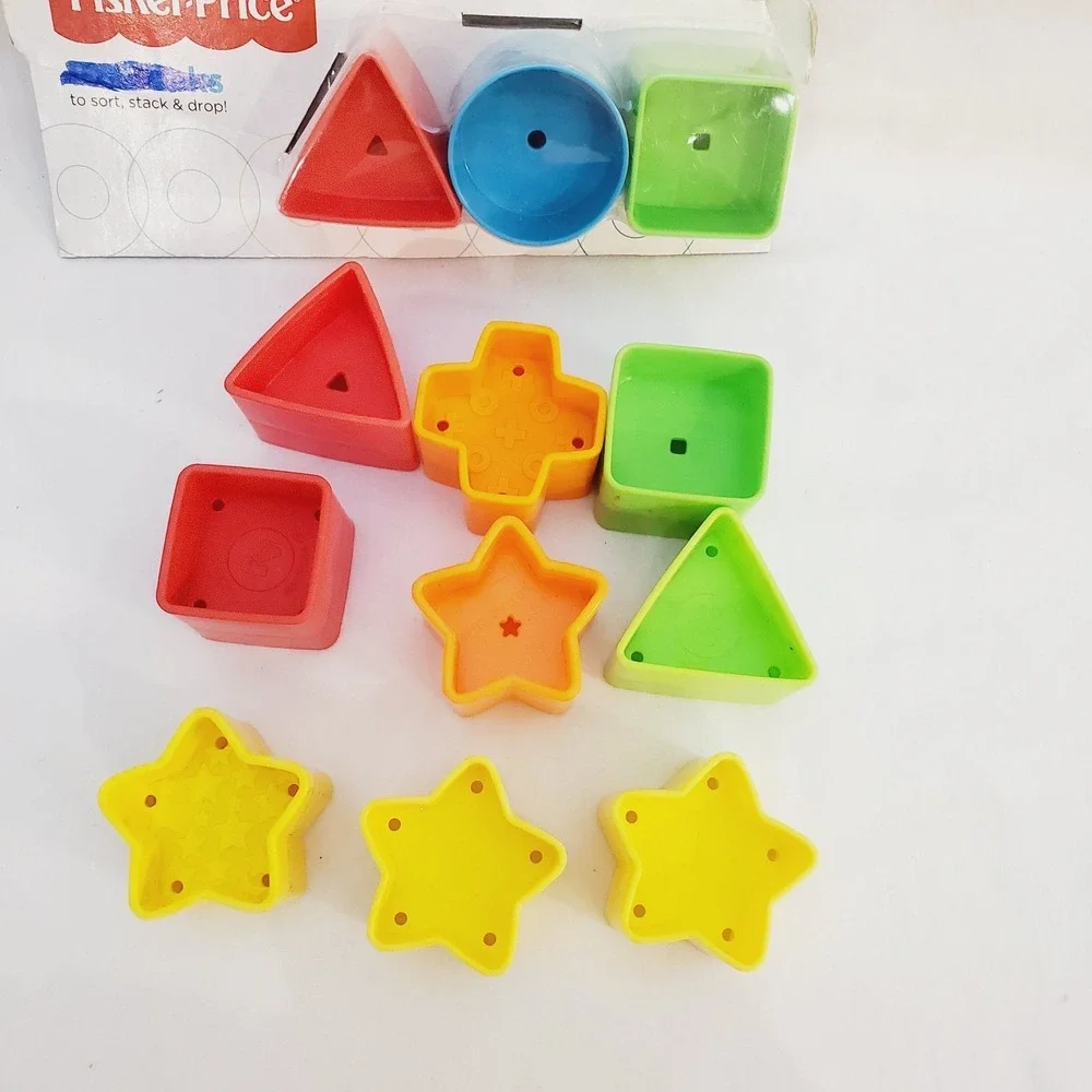 12 Pc Fisher Price Replacement Shape Sorter First Blocks
